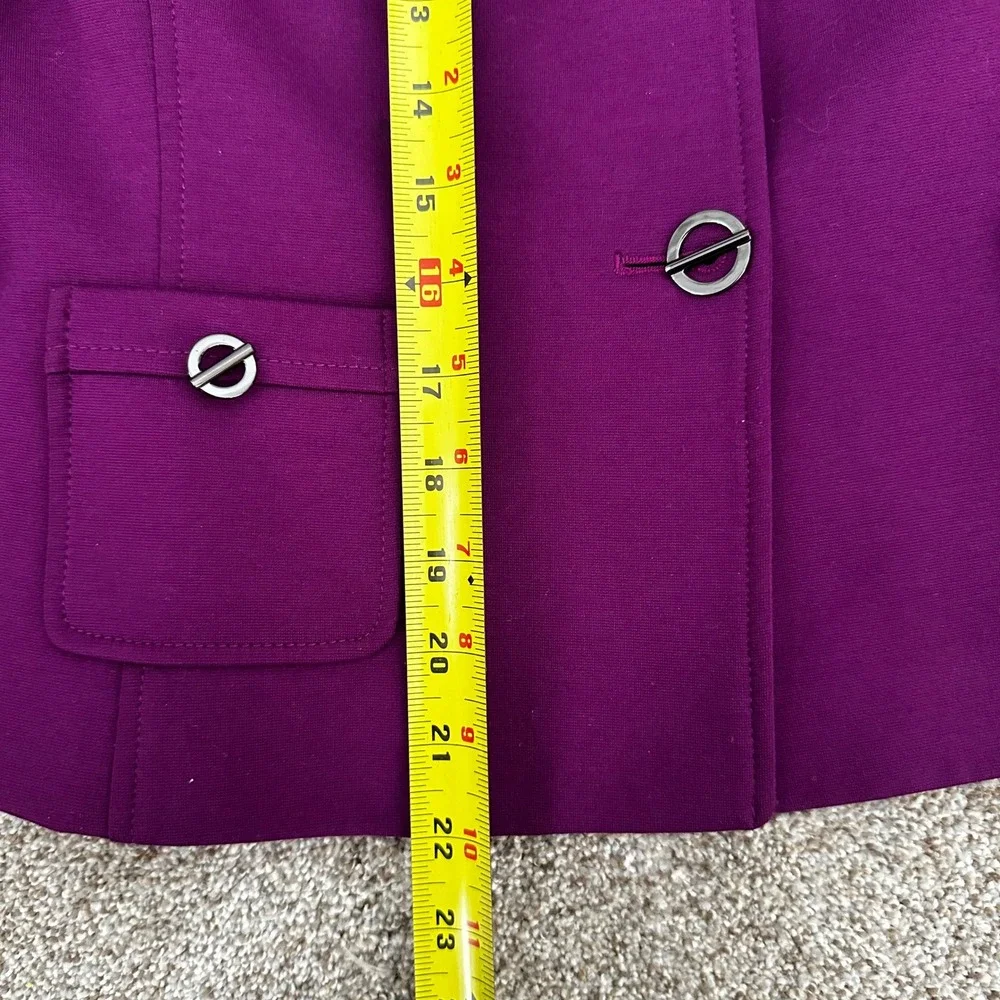 Tahari Arthur S Levine Petite Women's Purple Lined Blazer Jacket Suit Size 6P‎